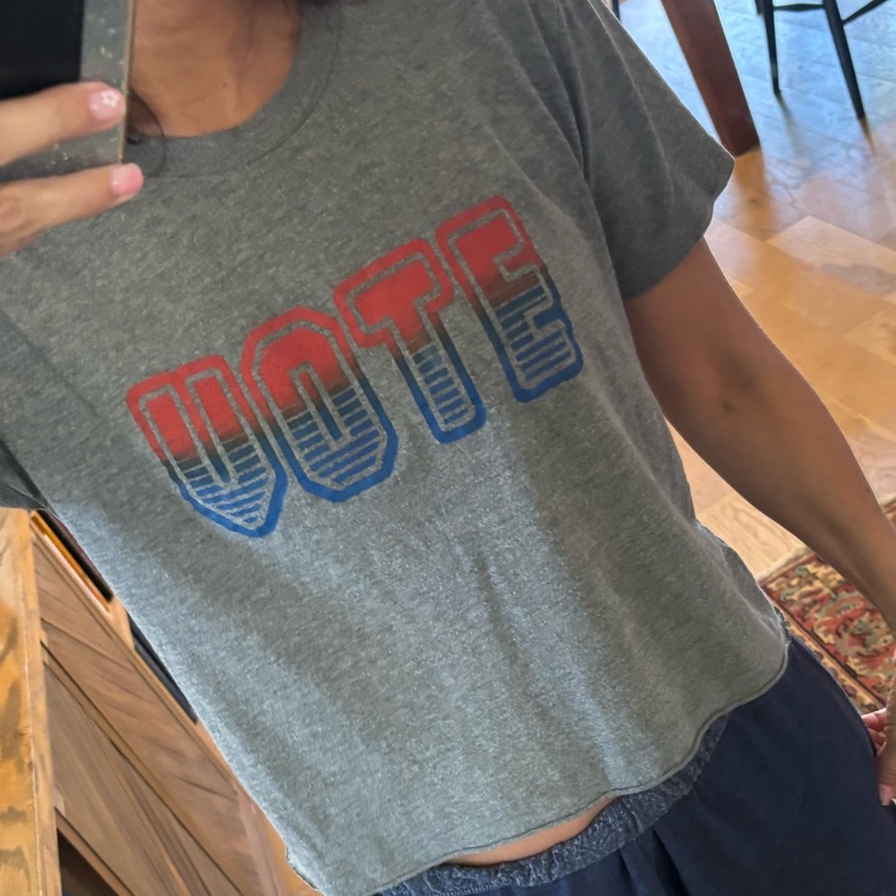 Women's Gray 'VOTE' Graphic Tee